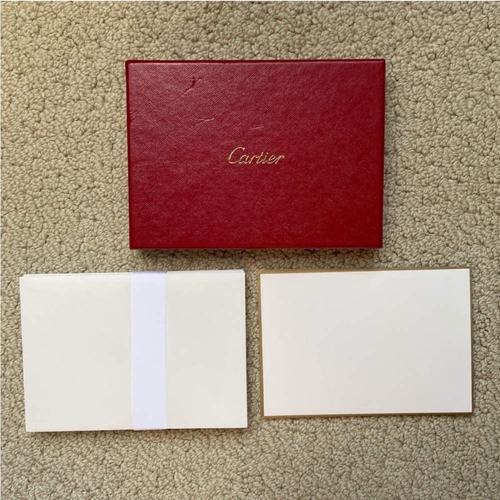 Cartier One Side Card with Envelopes Set of 5
